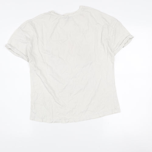 Stradivarius Women’s White Art Print Supermuse T-Shirt Size 12