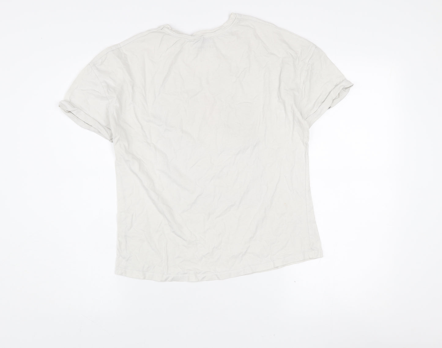 Stradivarius Women’s White Art Print Supermuse T-Shirt Size 12