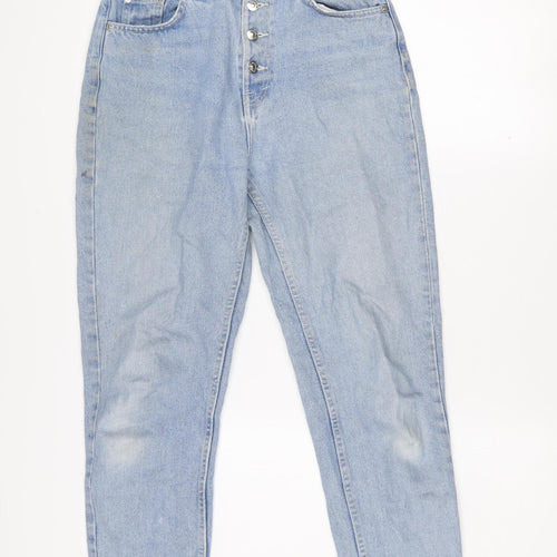 Pull&Bear Women's Blue High Rise Mom Jeans Size 8