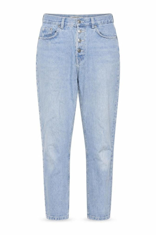 Front view of Pull&Bear Women's Blue High Rise Mom Jeans, size 8