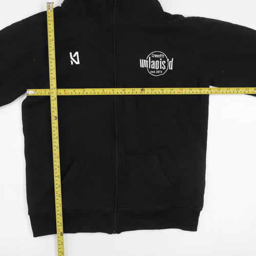 K1 Clothing Men’s Black Small Full Zip Hooded Jacket CrossFit Style
