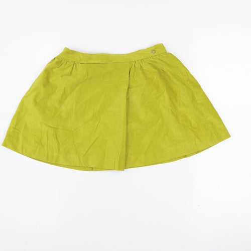Massimo Dutti Teens Green A-Line Cotton Short Skirt 9-10 Years