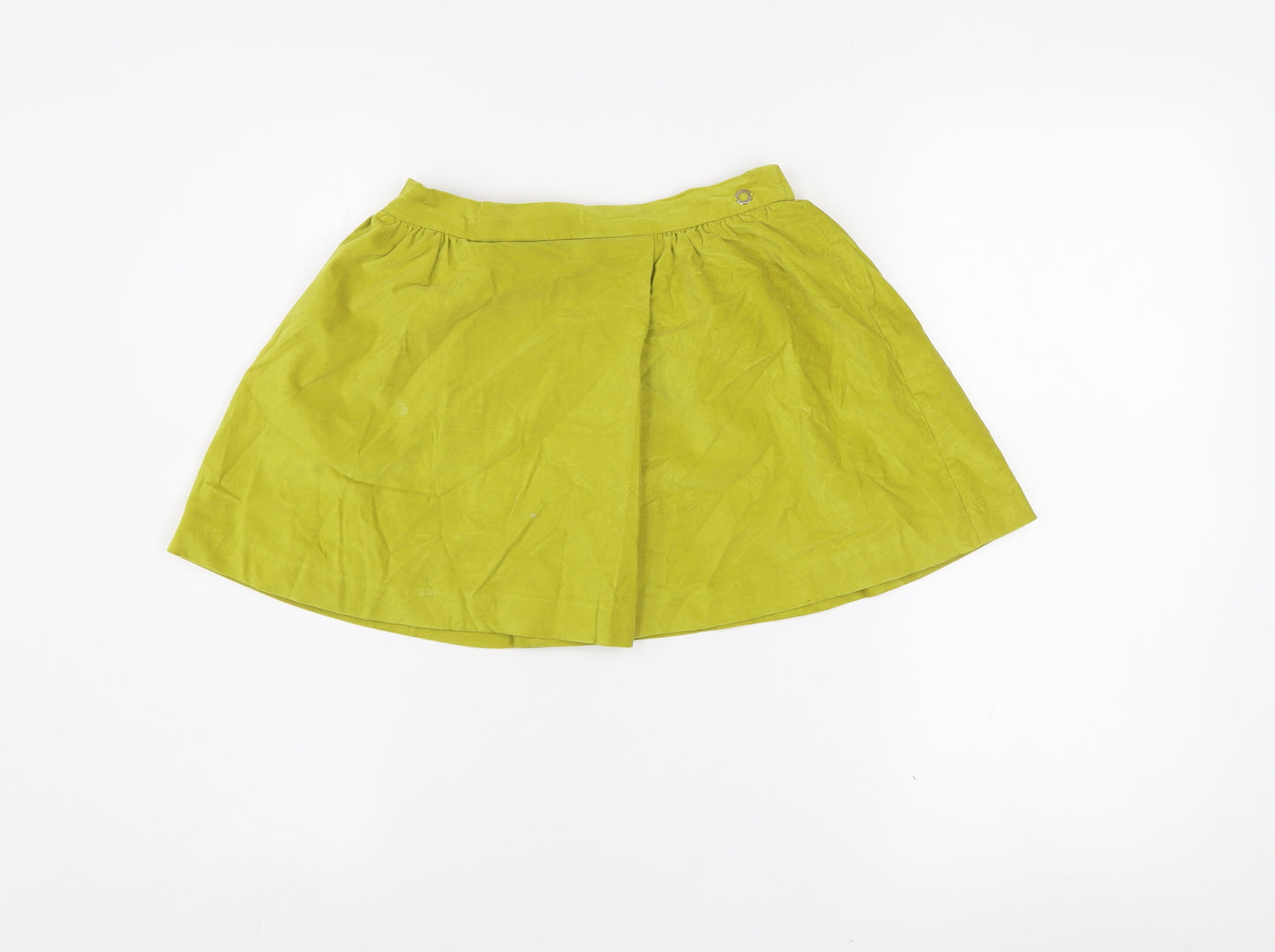 Massimo Dutti Teens Green A-Line Cotton Short Skirt 9-10 Years
