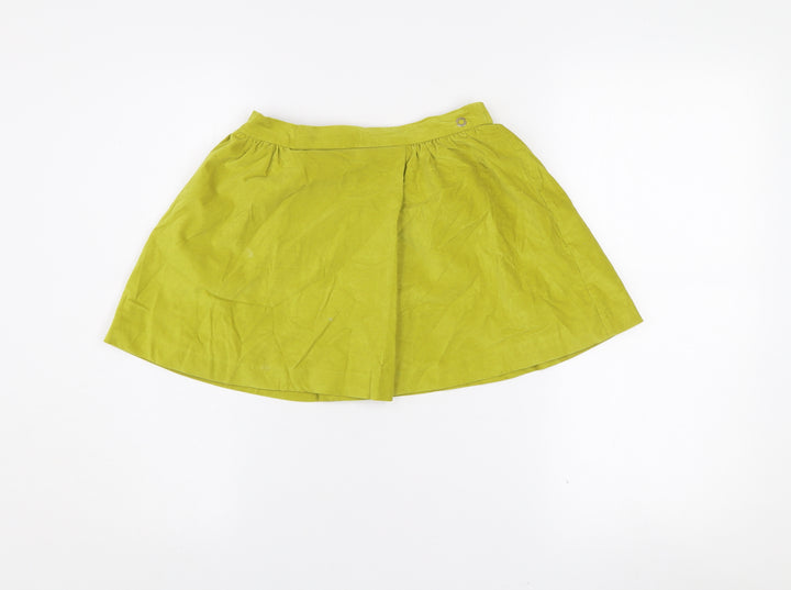 Massimo Dutti Teens Green A-Line Cotton Short Skirt 9-10 Years