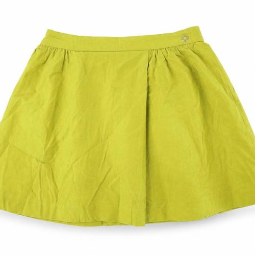 Massimo Dutti Teens Green A-Line Cotton Short Skirt 9-10 Years