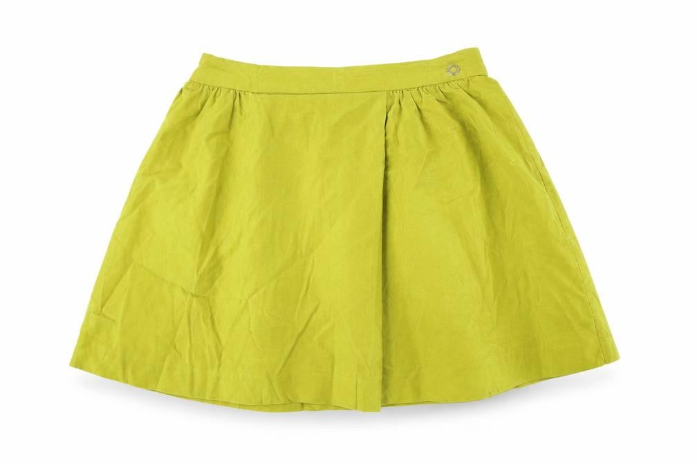 Massimo Dutti Teens Green A-Line Cotton Short Skirt 9-10 Years