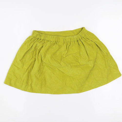Massimo Dutti Teens Green A-Line Cotton Short Skirt 9-10 Years