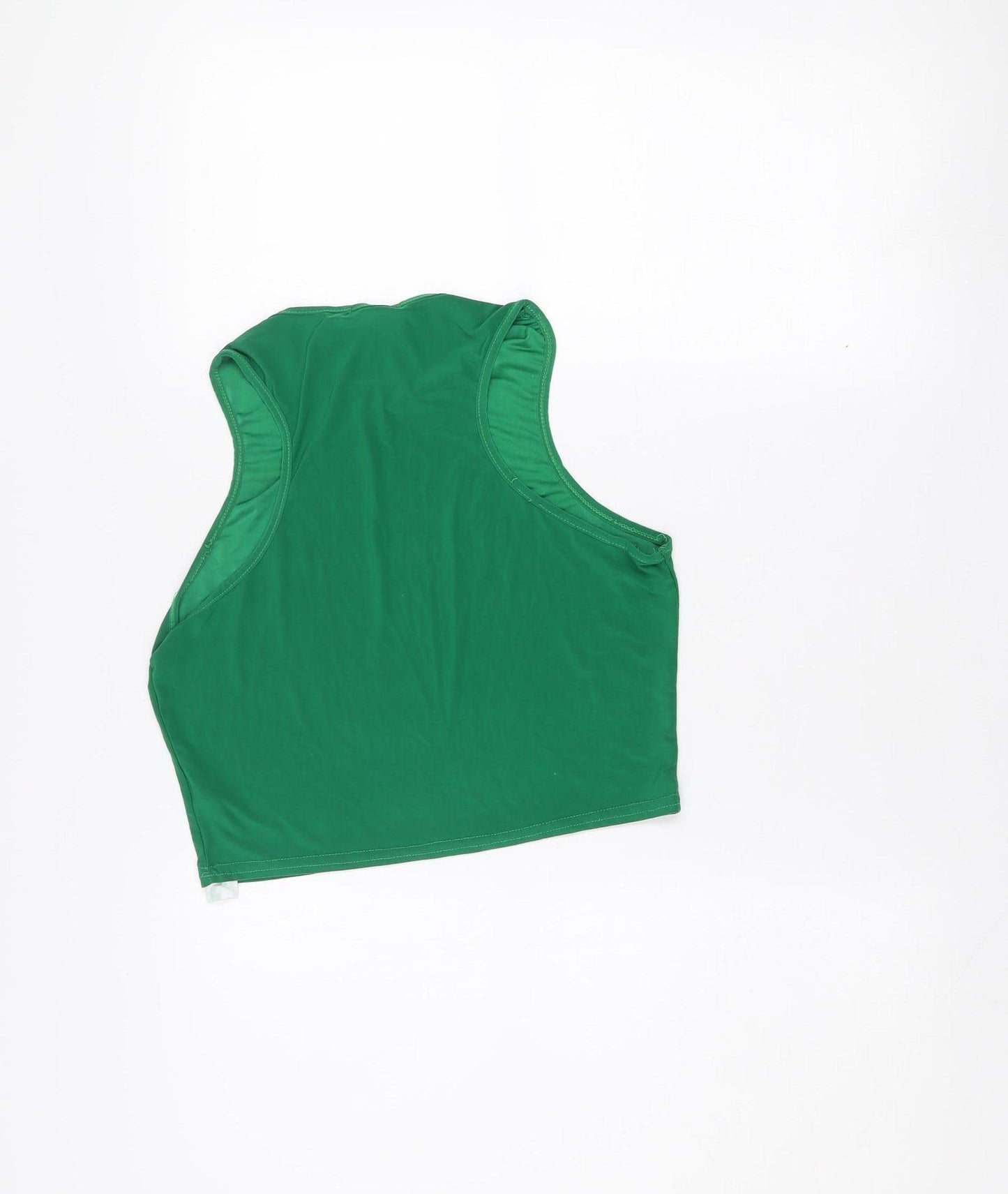 Boohoo Women’s Green Cropped Sleeveless Tank Top Size 16