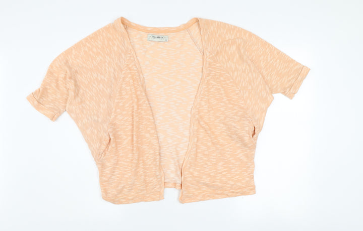 Pull&Bear Womens Beige Kimono Style Short Sleeve Blouse Size S