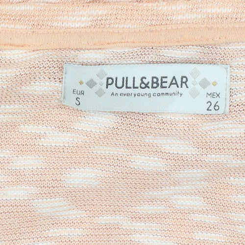 Pull&Bear Womens Beige Kimono Style Short Sleeve Blouse Size S