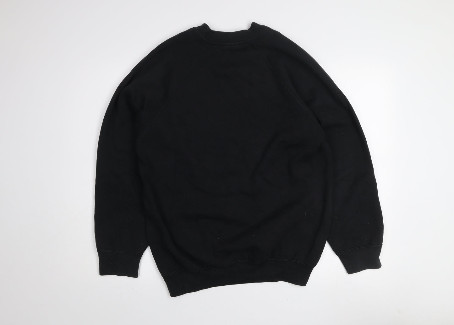Russell Men's Black Embroidered Crew Neck Pullover Sweatshirt M
