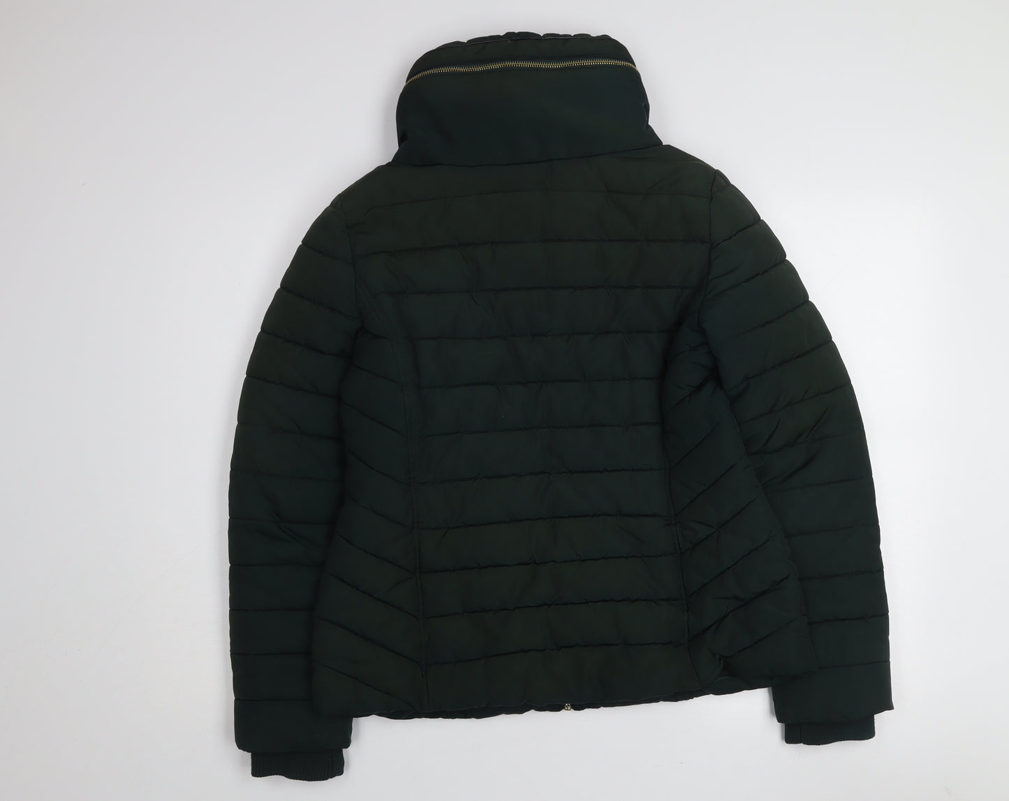 Oasis Women’s Green Puffer Jacket S Polyester Winter Coat