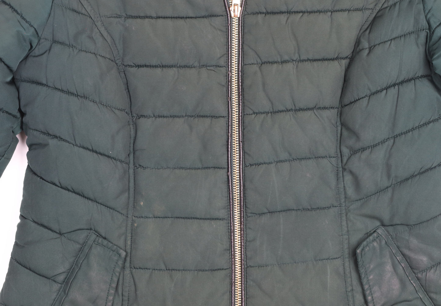 Oasis Women’s Green Puffer Jacket S Polyester Winter Coat