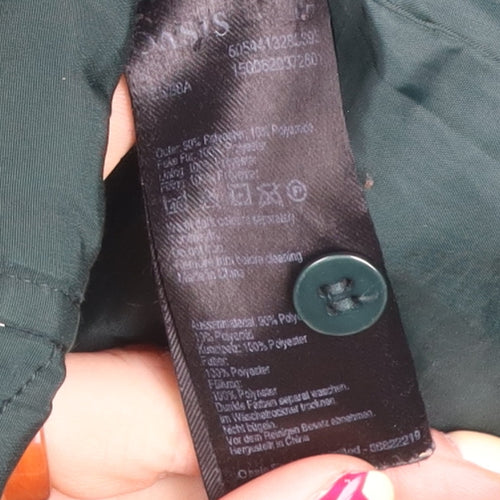 Oasis Women’s Green Puffer Jacket S Polyester Winter Coat
