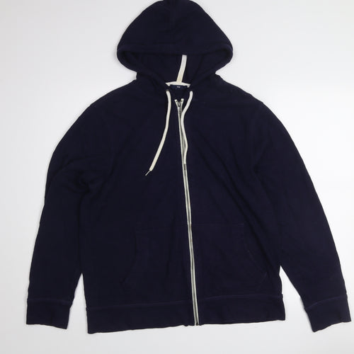 Gap Men’s Blue Cotton Full Zip Hooded Jacket Size M