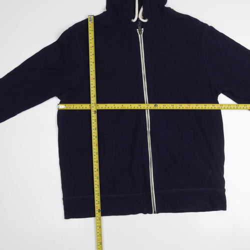 Gap Men’s Blue Cotton Full Zip Hooded Jacket Size M