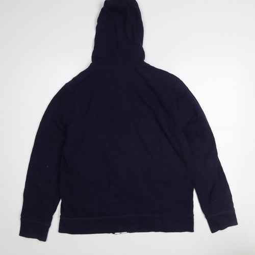 Gap Men’s Blue Cotton Full Zip Hooded Jacket Size M