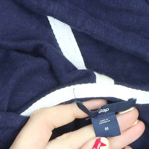 Gap Men’s Blue Cotton Full Zip Hooded Jacket Size M