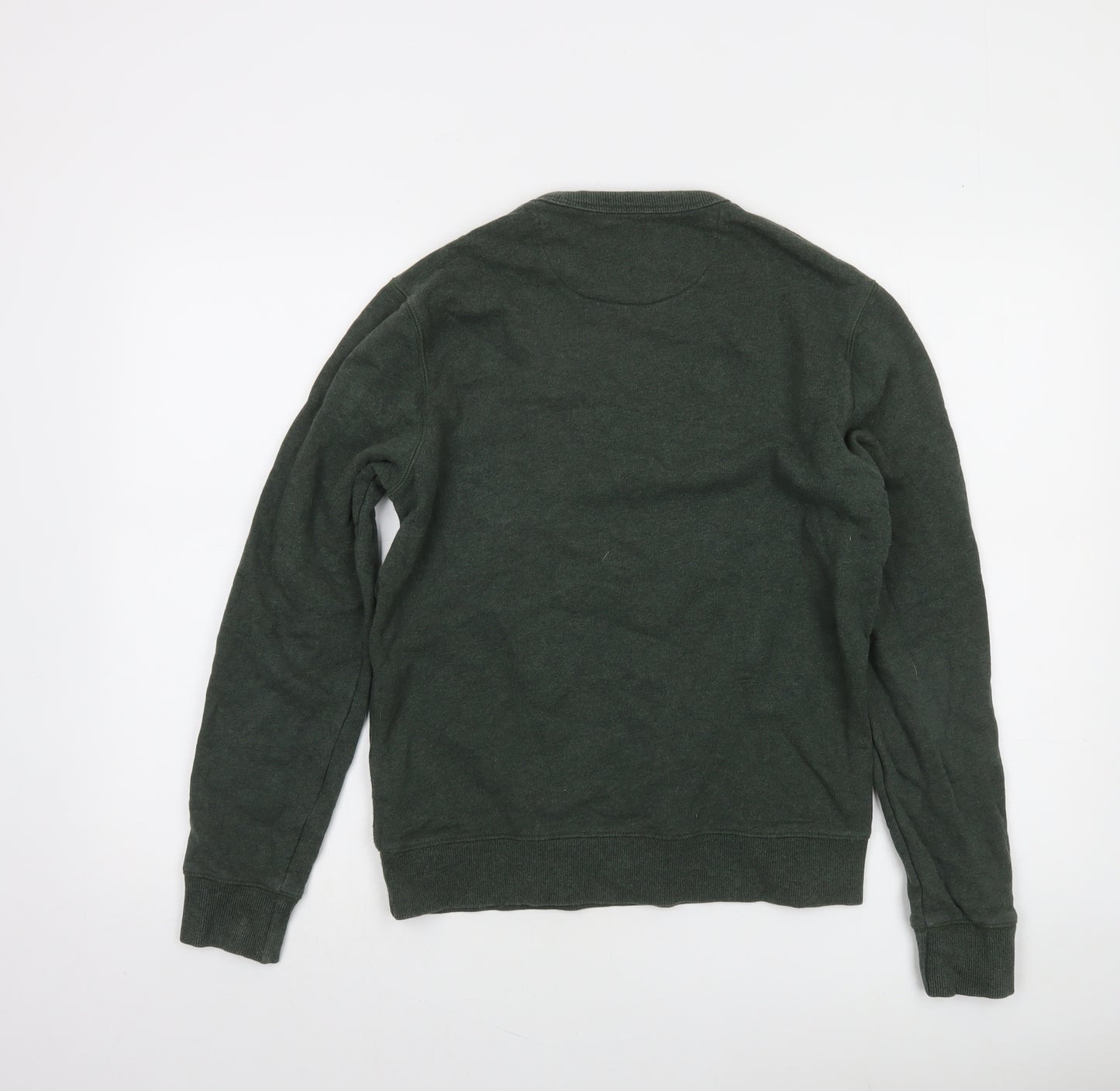 Farah Men's Green Crew Neck Cotton Sweatshirt Size S