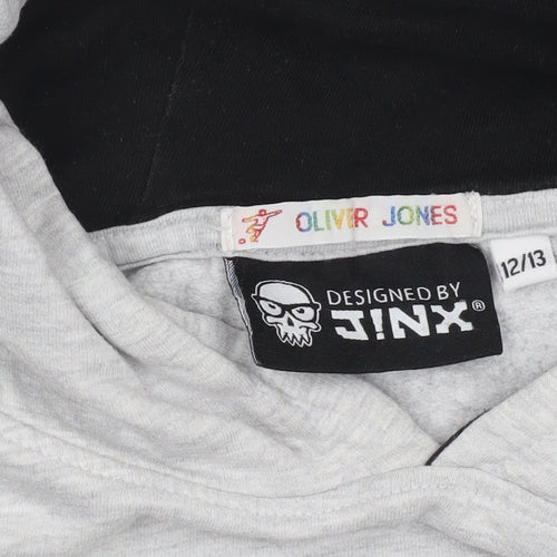 JINX Minecraft Boys Grey Pullover Hoodie 12-13 Years Creeper Design