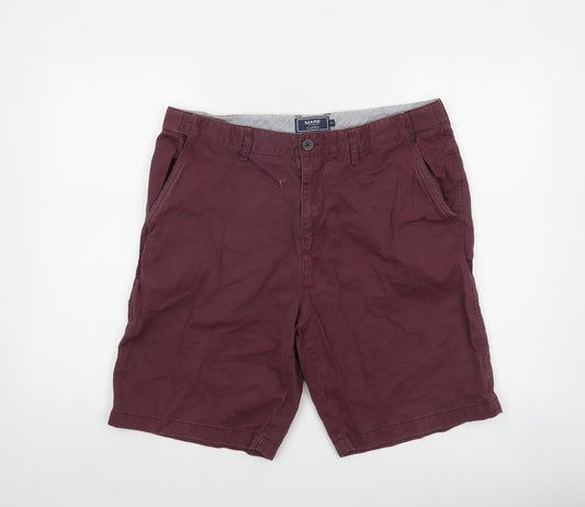 Maine New England Men’s Brown Chino Shorts Size L 35in Cotton Casual