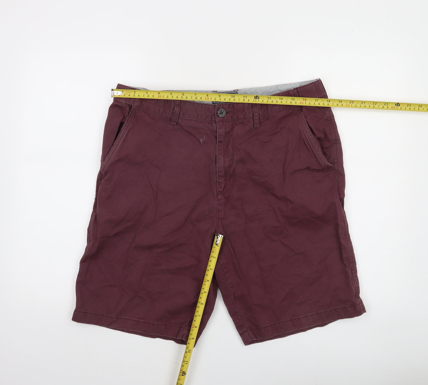 Maine New England Men’s Brown Chino Shorts Size L 35in Cotton Casual
