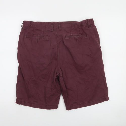 Maine New England Men’s Brown Chino Shorts Size L 35in Cotton Casual