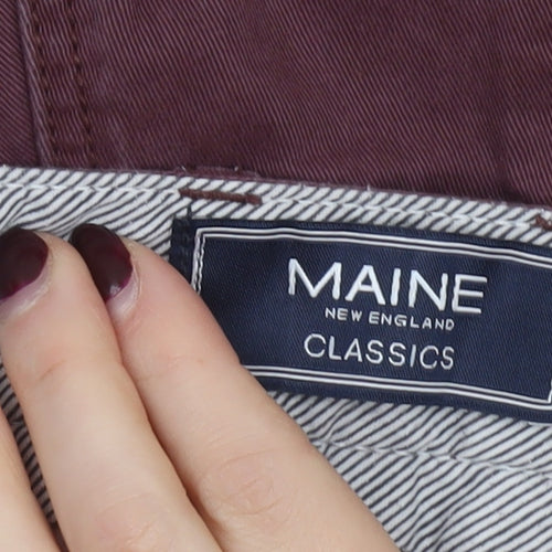 Maine New England Men’s Brown Chino Shorts Size L 35in Cotton Casual