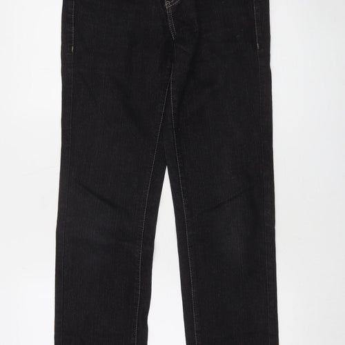 Calvin Klein Womens Black Straight Leg Jeans Size 6 Slim Fit Denim