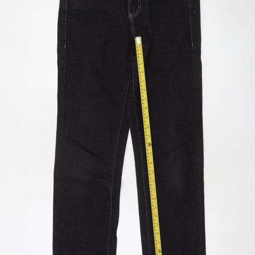 Calvin Klein Womens Black Straight Leg Jeans Size 6 Slim Fit Denim