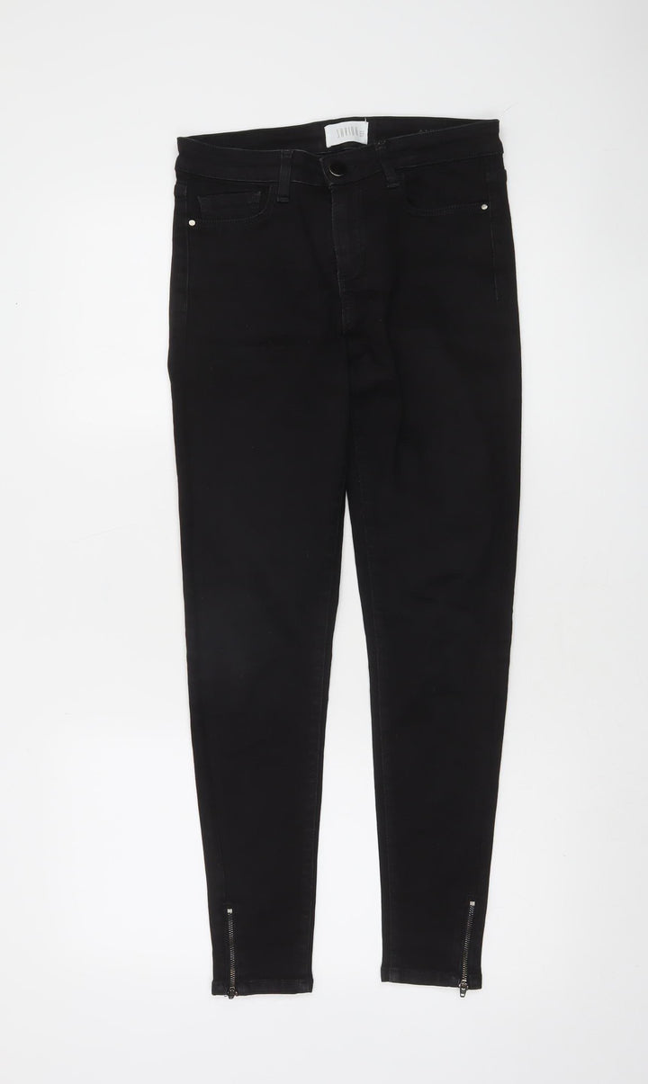 Savida Women’s Black Ankle Zip Skinny Jeans Size 10