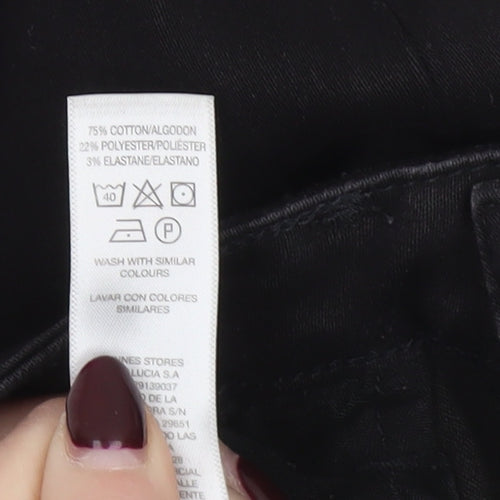 Savida Women’s Black Ankle Zip Skinny Jeans Size 10