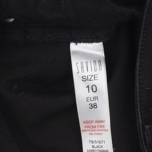 Savida Women’s Black Ankle Zip Skinny Jeans Size 10