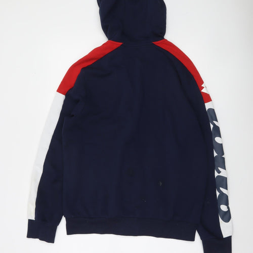 Lotto Men’s Blue Red White Full Zip Sports Hoodie Size M