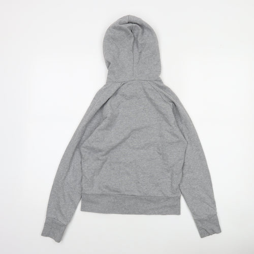Nike Boys Grey Pullover Hoodie 10-12 Years Cotton Blend Fleece