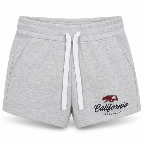 Reflex Womens Grey Sweat Shorts S Casual California Embroidered Activewear