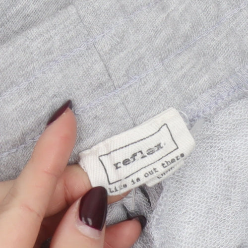 Reflex Womens Grey Sweat Shorts S Casual California Embroidered Activewear