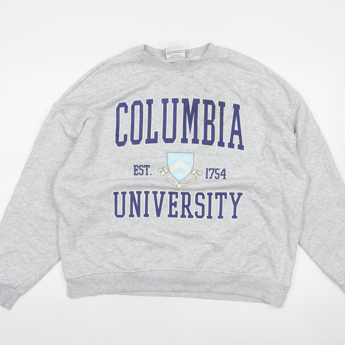 Columbia University Grey Graphic Sweatshirt Women S Crew Neck Pullover