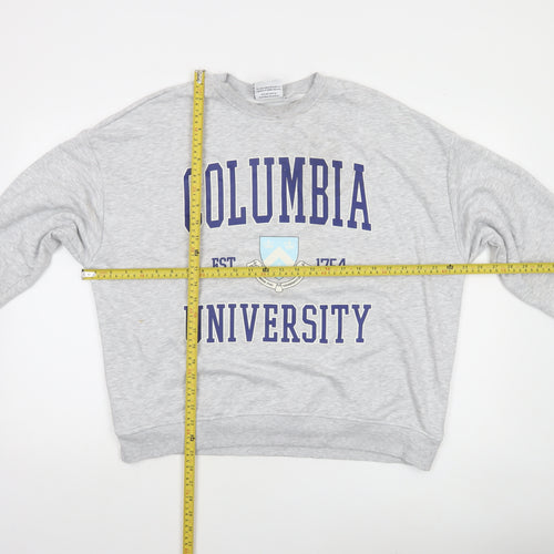 Columbia University Grey Graphic Sweatshirt Women S Crew Neck Pullover