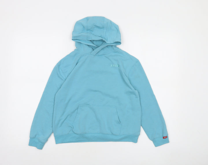 Levi's Boys Blue Pullover Hoodie Size 8 Years Cotton Blend