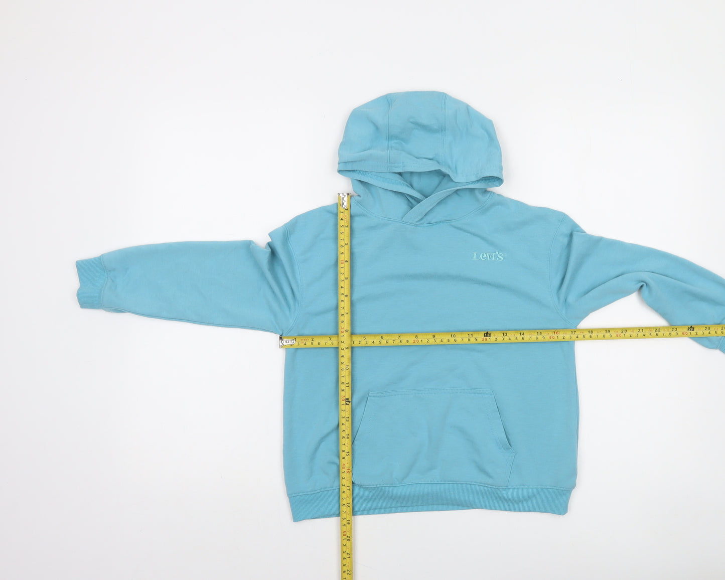 Levi's Boys Blue Pullover Hoodie Size 8 Years Cotton Blend