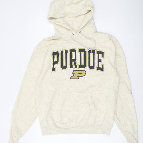 Champion Men's Beige Purdue Pullover Hoodie Size M