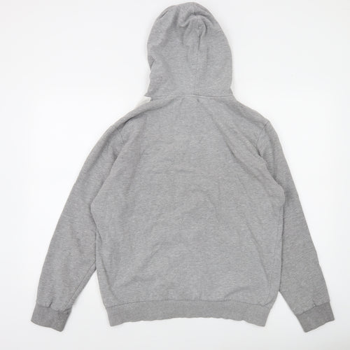 Ben Sherman Men's Grey Colour Block Pullover Hoodie L