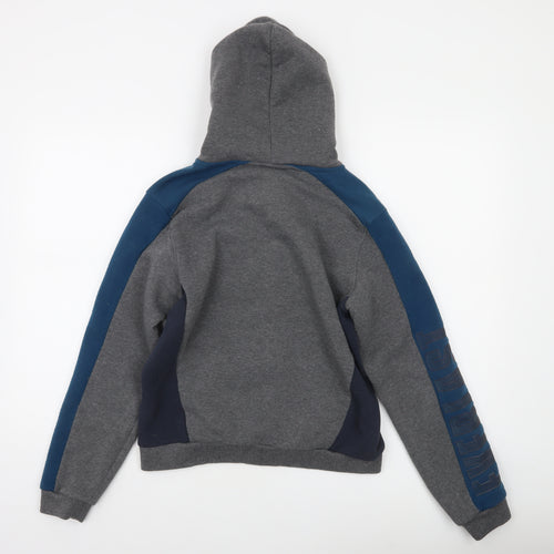 Everlast Boys Grey & Blue Full Zip Hoodie 13 Years - Comfortable Casual Sweatshirt