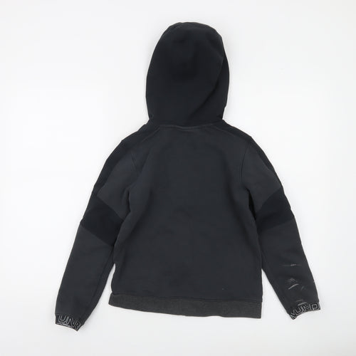 Under Armour Boys Black Full Zip Hoodie Size M ColdGear Lightweight