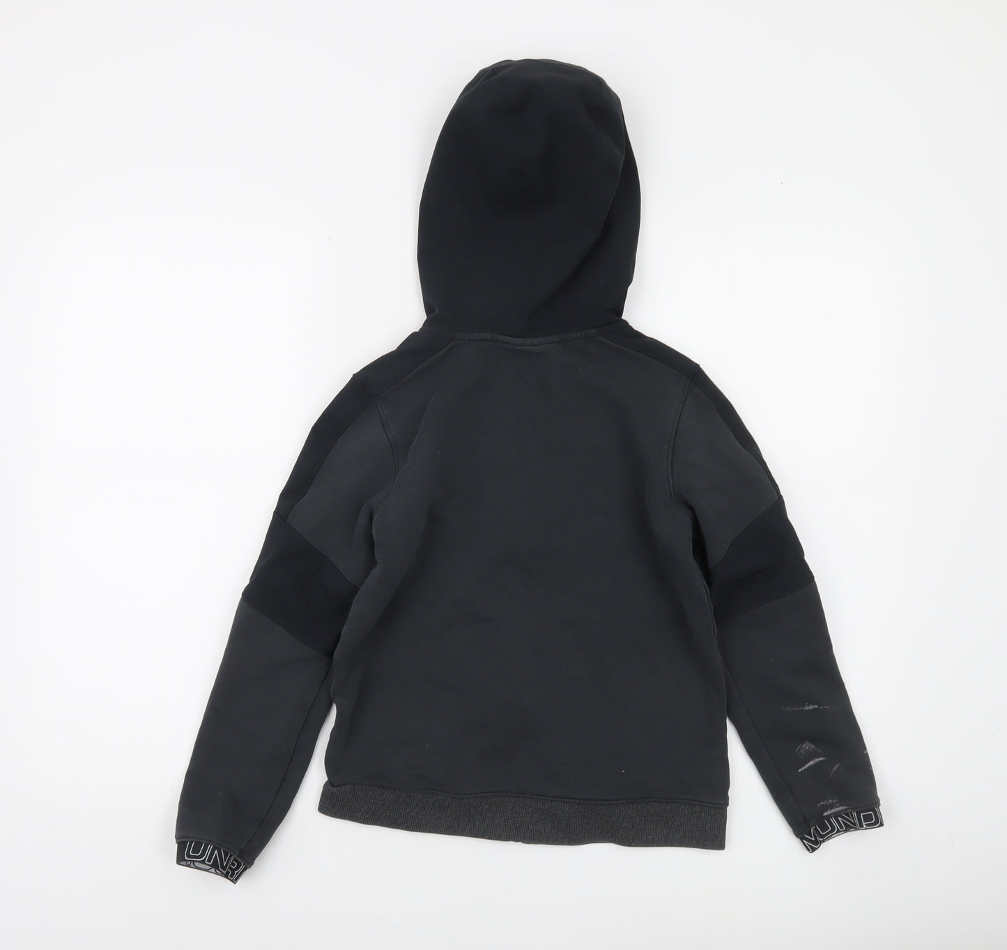Under Armour Boys Black Full Zip Hoodie Size M ColdGear Lightweight