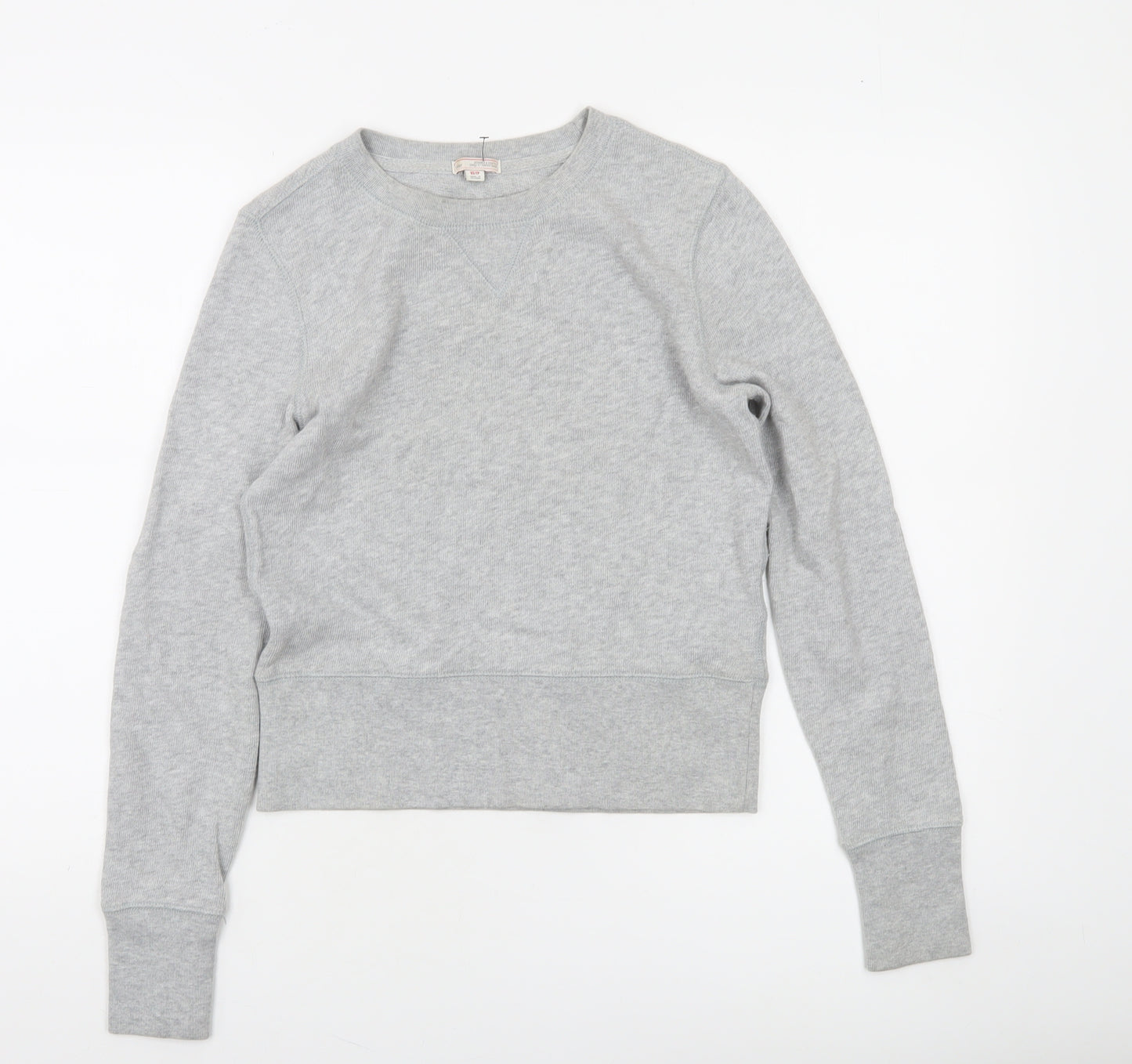 Gap Women Grey Cotton Crew Neck Pullover Sweatshirt XS