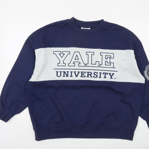 Yale University Women's Navy Blue Crew Neck Pullover Sweatshirt M