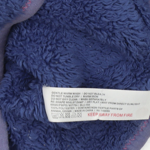 FatFace Girls Blue Full Zip Fleece Hoodie 4-5 Years Bumblebee Design