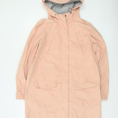 Marine Layer Women's Pink Hooded Parka Jacket Size M Polyester Nylon